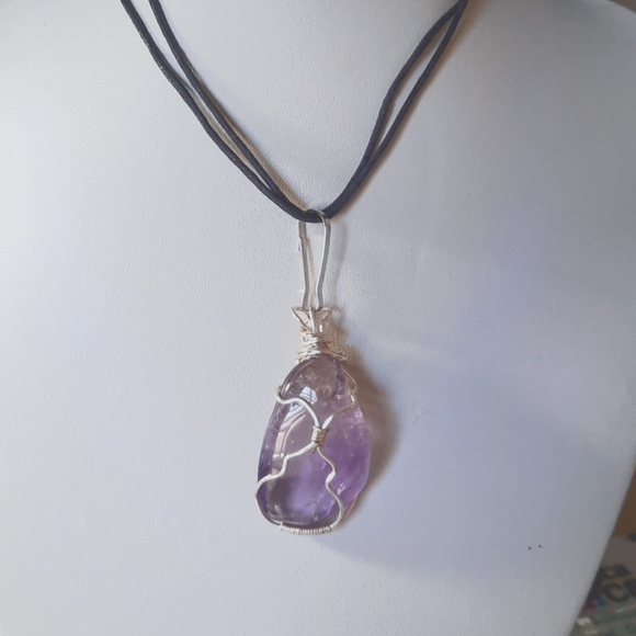 Amethyst Wire Wrapped Pendant - Picture 1 of 1